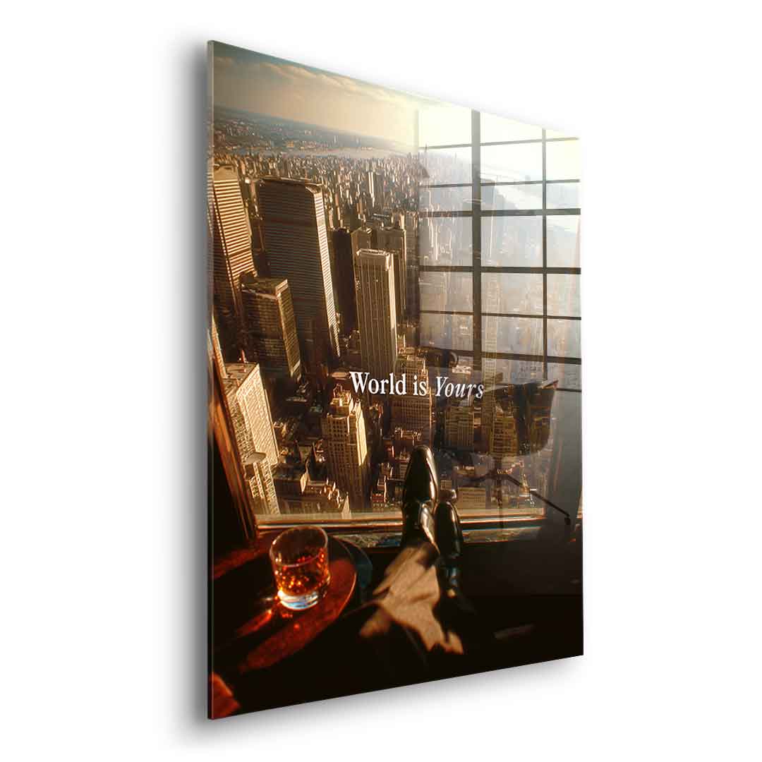 DOTCOMCANVAS World is Yours Acrylglas Ohne Rahmen Seitenansicht
