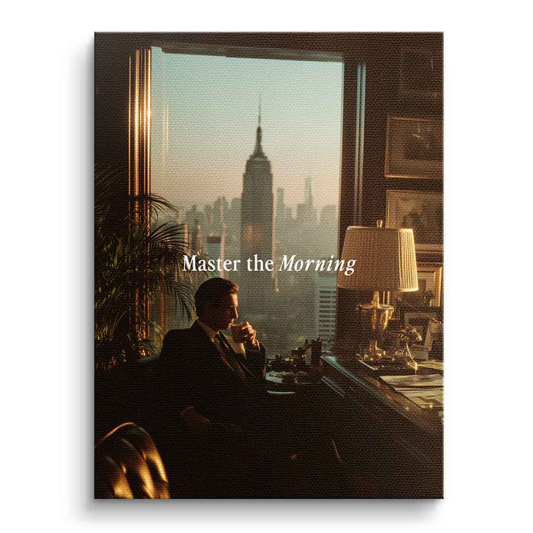 DOTCOMCANVAS Master the Morning Leinwandbild Ohne Rahmen Front