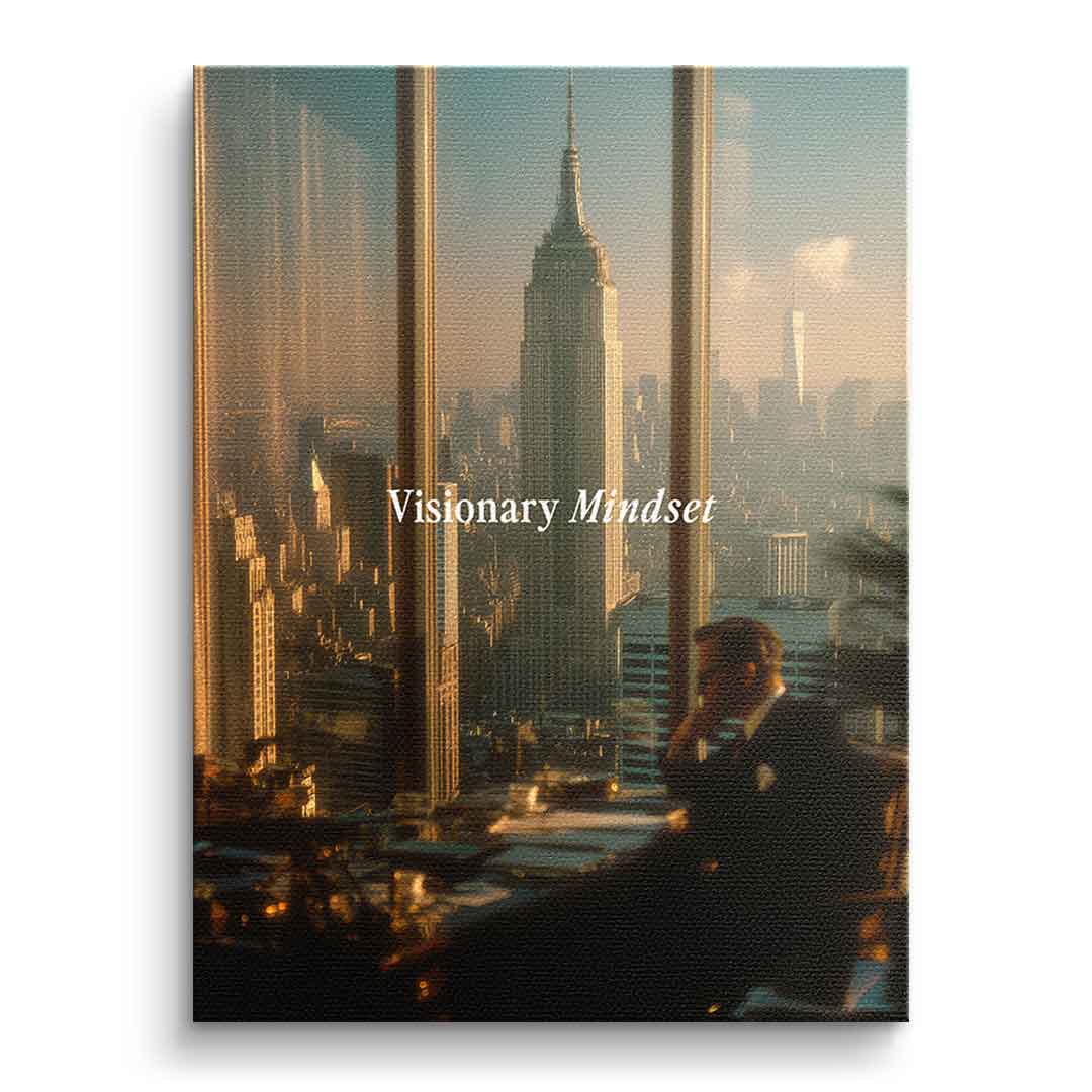DOTCOMCANVAS® Visionary Mindset Leinwandbild – Vorderansicht ohne Rahmen