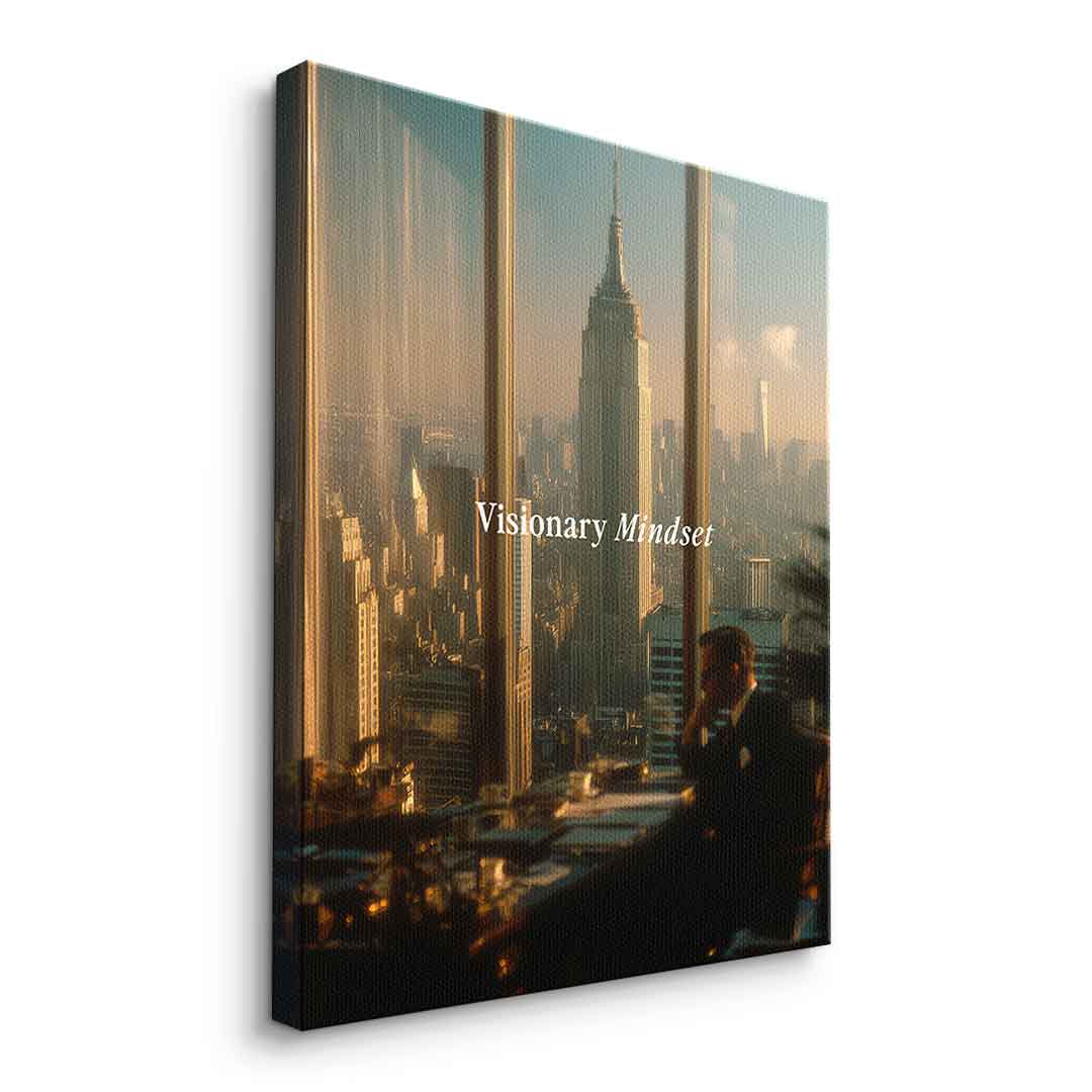 DOTCOMCANVAS® Visionary Mindset Leinwandbild – Zertifikat
