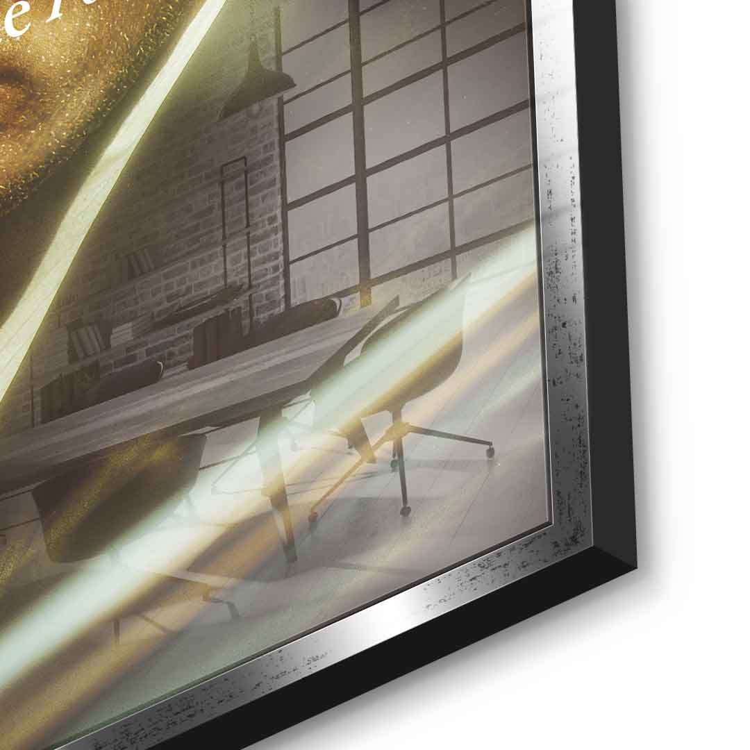 DOTCOMCANVAS® Absolute Focus Acrylglas – Seitenansicht