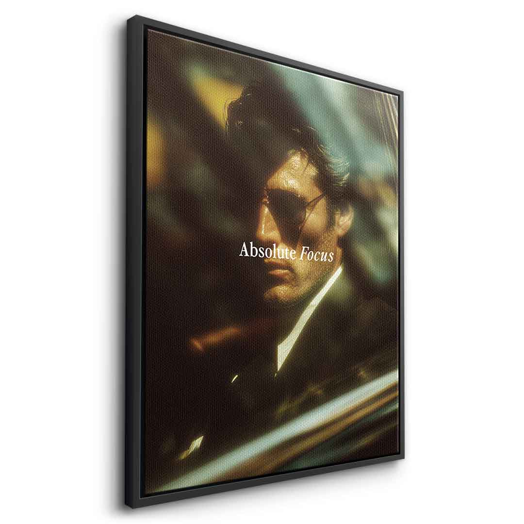 DOTCOMCANVAS® Absolute Focus Leinwandbild – Detailansicht Rahmen