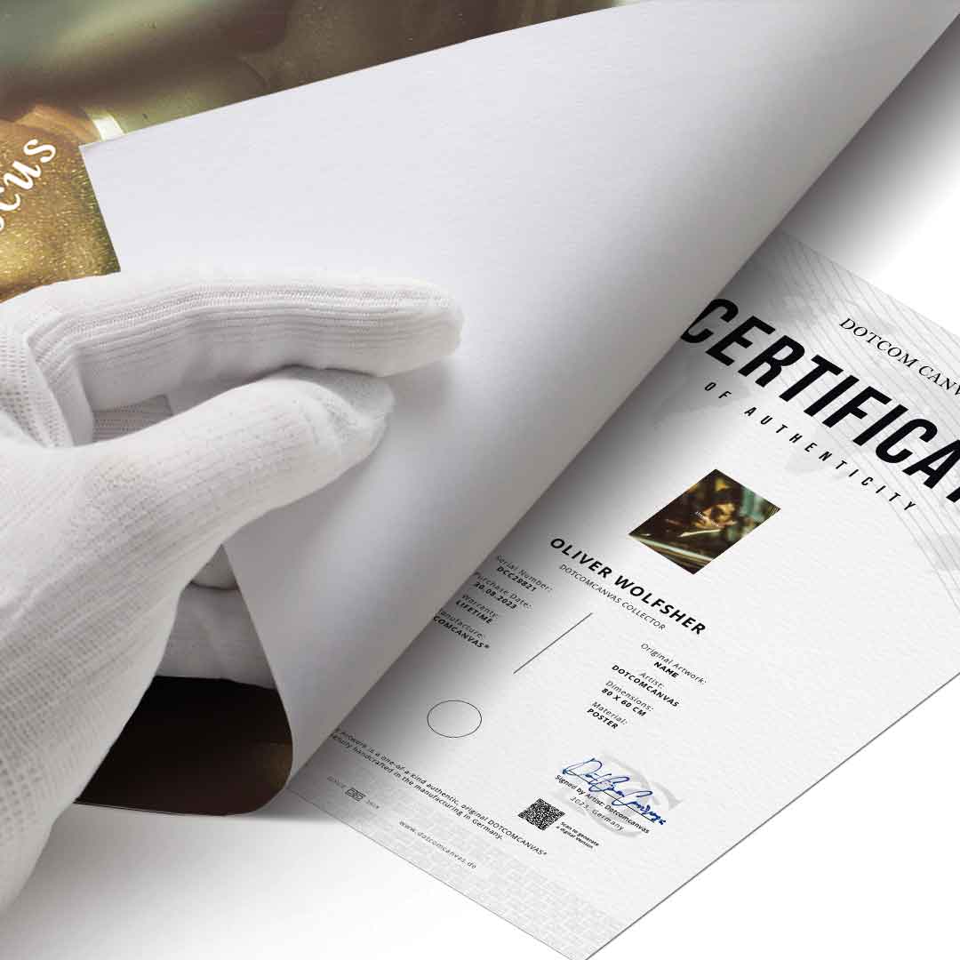 DOTCOMCANVAS® Absolute Focus Poster – Zertifikat