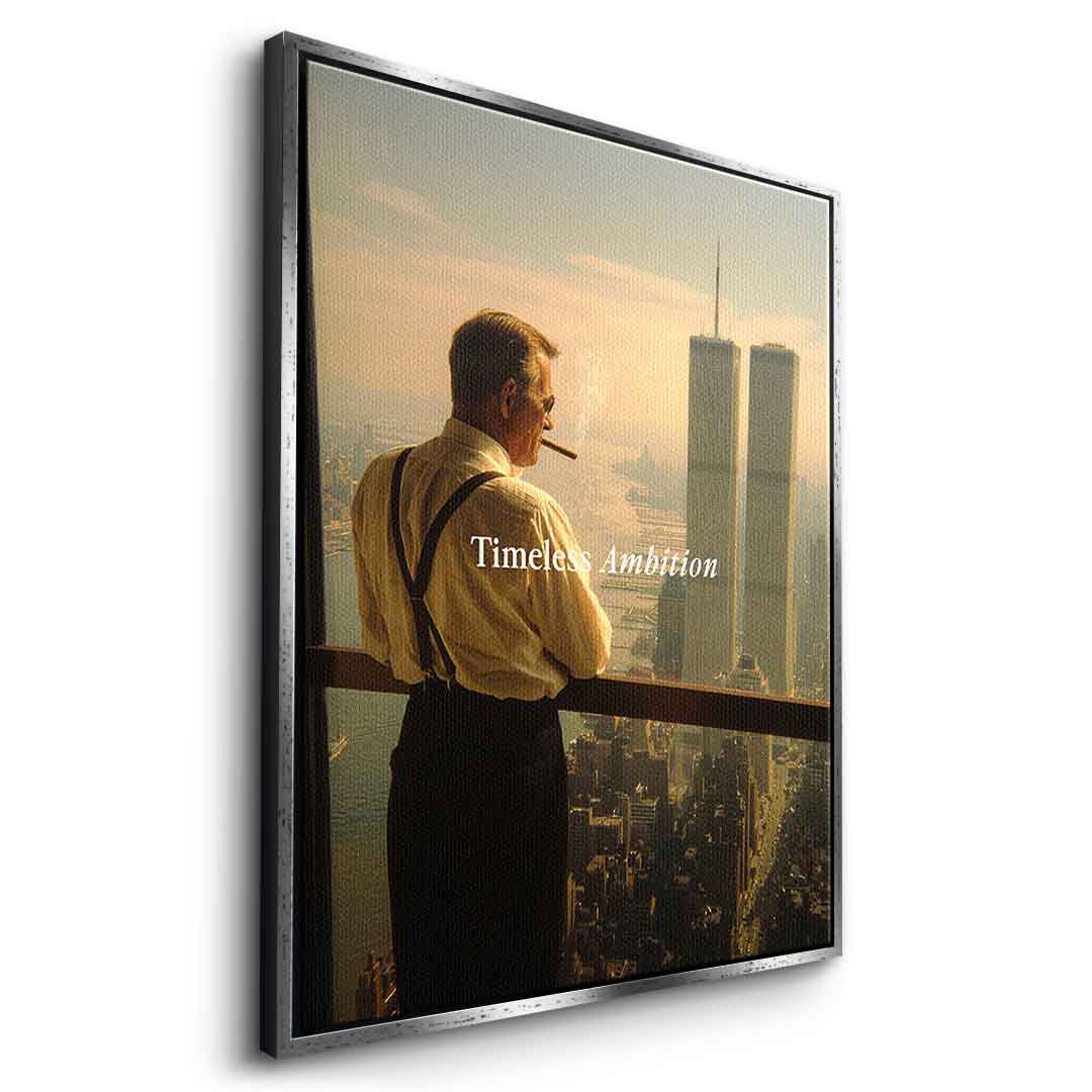 DOTCOMCANVAS Timeless Ambition Leinwandbild Seitenansicht weißer Rahmen
