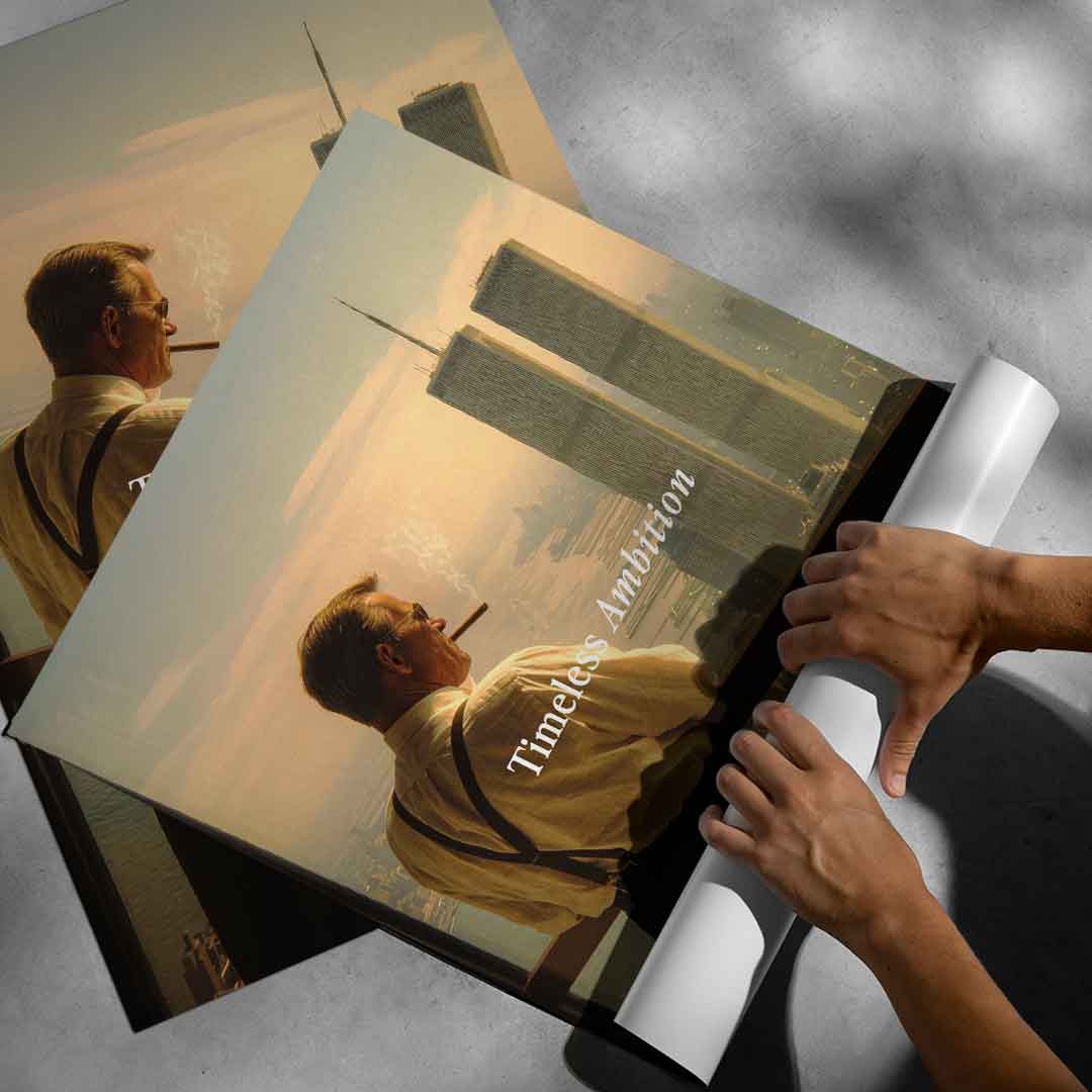DOTCOMCANVAS Timeless Ambition Poster aufgerollt