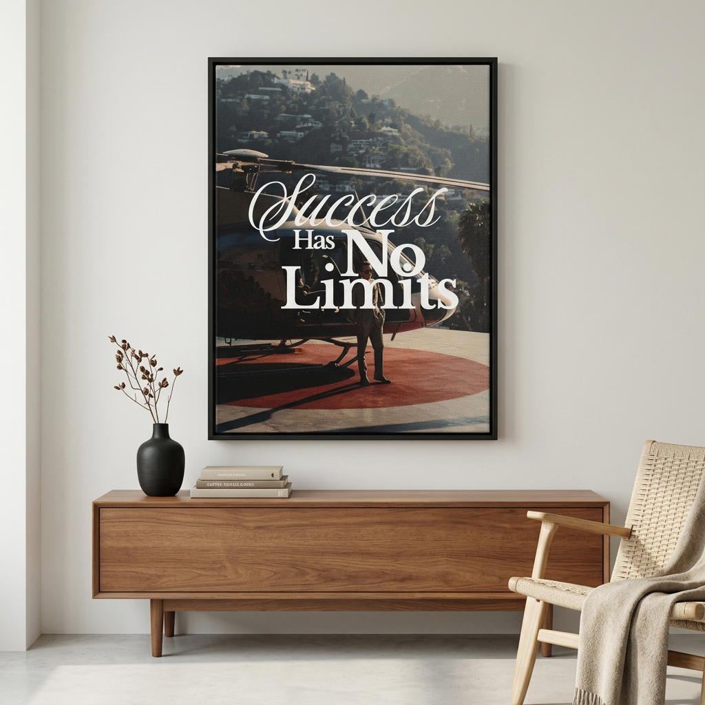Success has no limits Leinwand Raum-Mockup