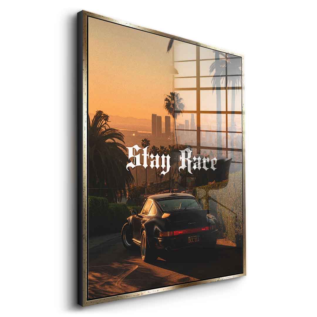 DOTCOMCANVAS Stay Rare Acrylglasbild Seitenansicht silberner Rahmen