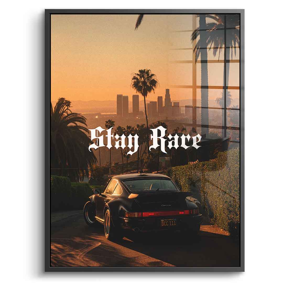 DOTCOMCANVAS Stay Rare Acrylglasbild Vorderansicht schwarzer Rahmen