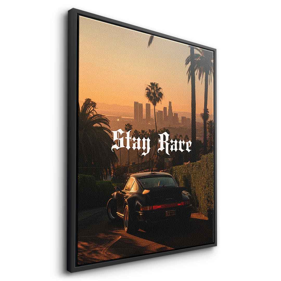 DOTCOMCANVAS Stay Rare Leinwandbild Seitenansicht schwarzer Rahmen