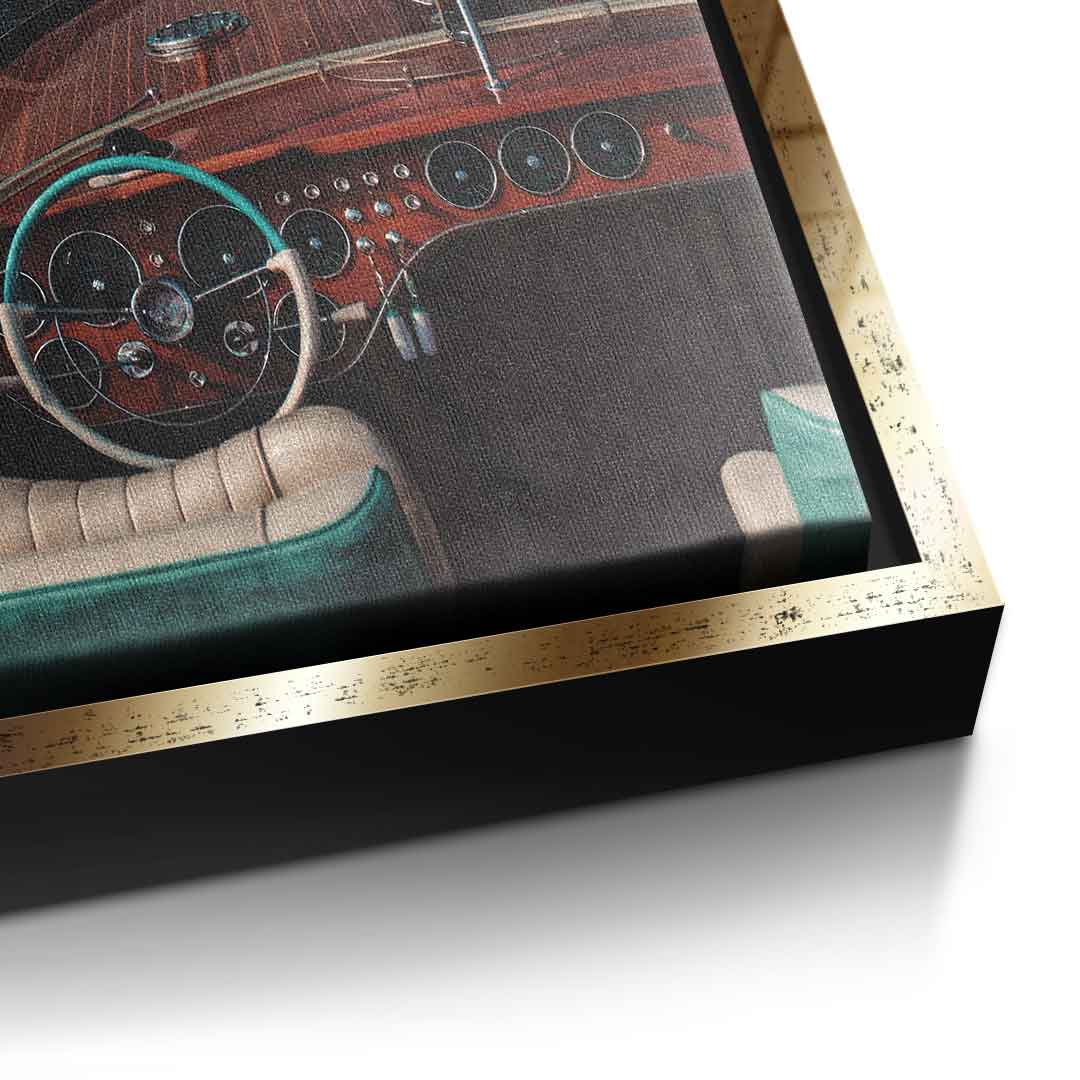 DOTCOMCANVAS Life Rewards Risk Leinwandbild Detail goldener Rahmen
