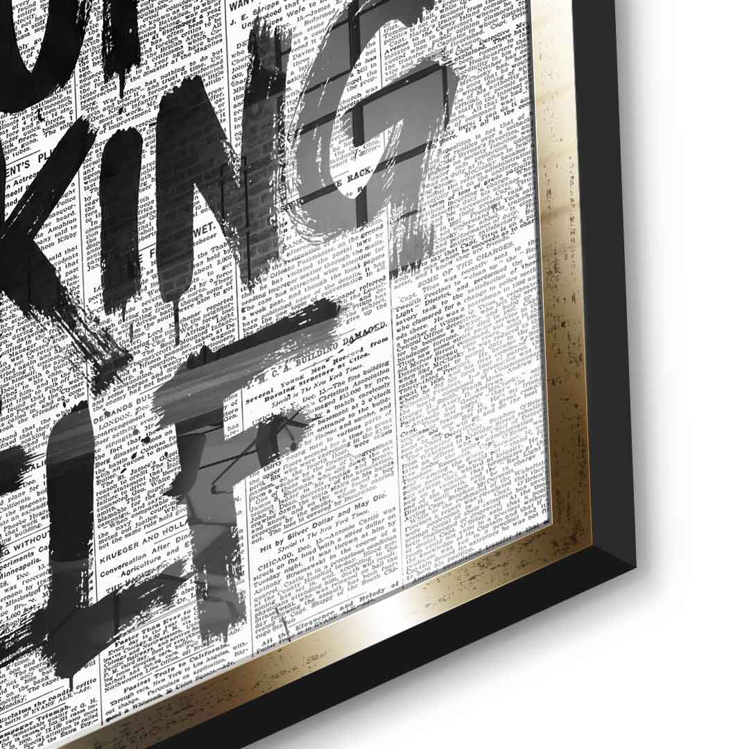 Believe in your f***ing self Acrylglas - Detail Gold