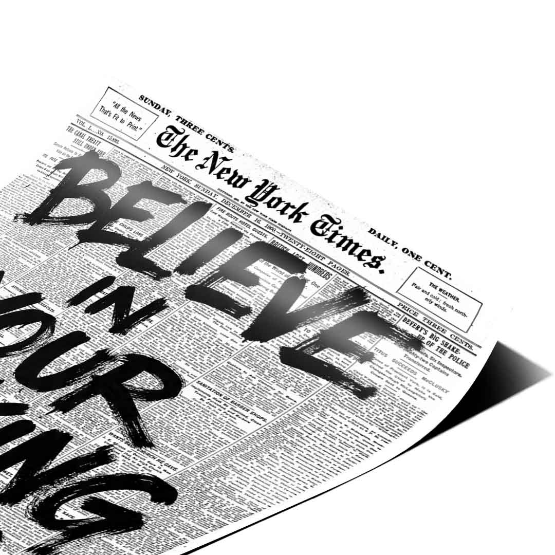 Believe in your f***ing self Poster - Eckendetail 2