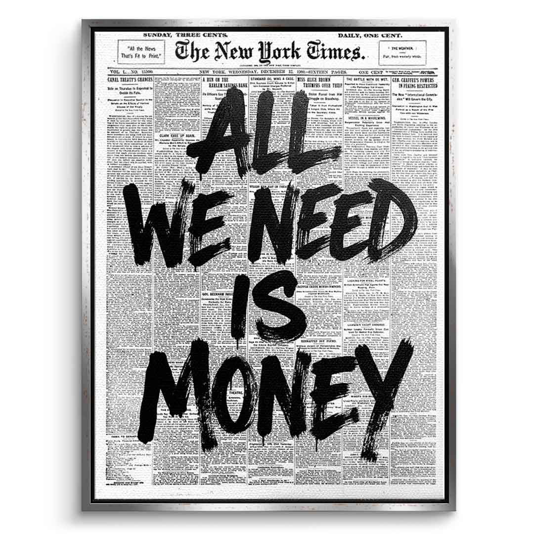 All we need is money - Front Silber