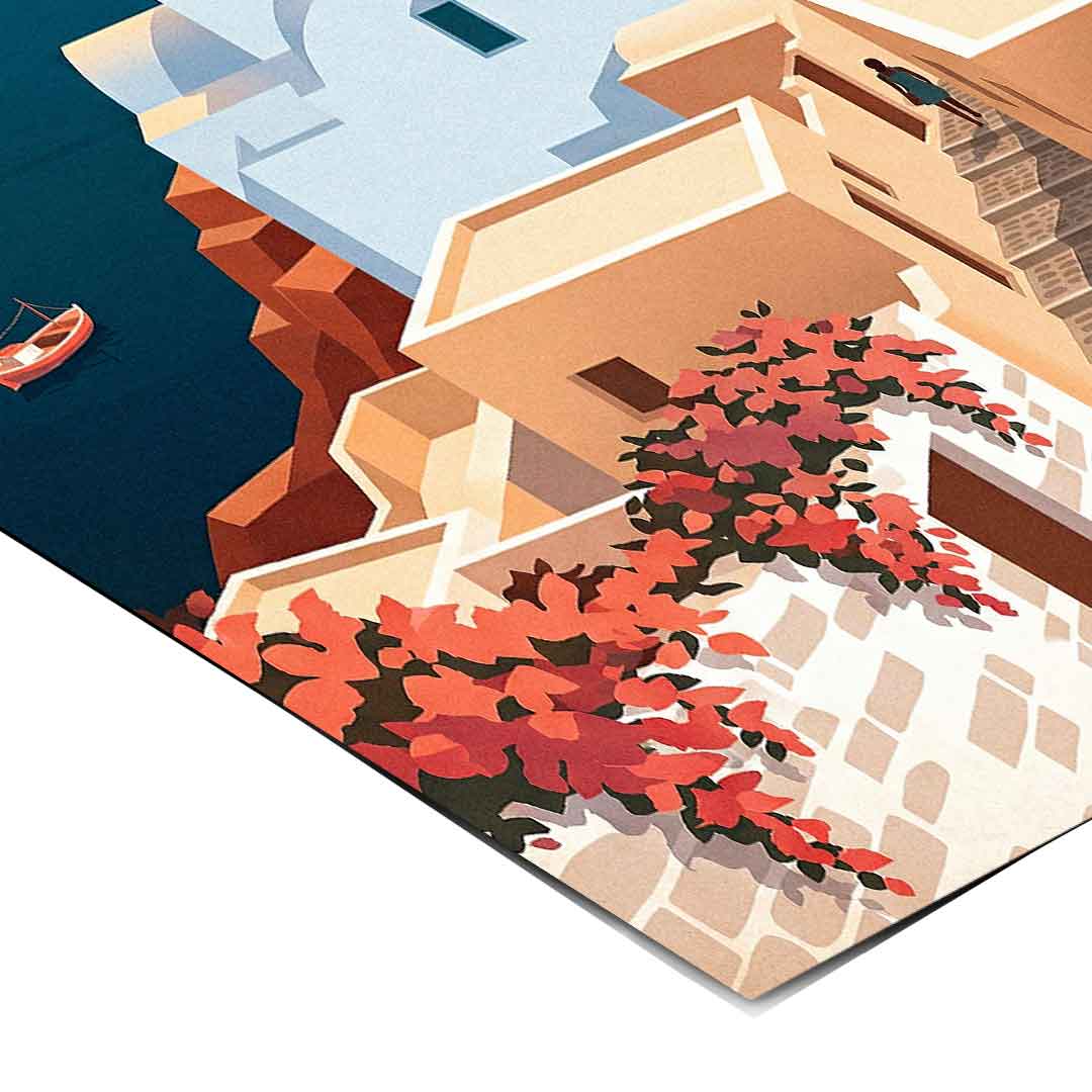 Santorini Poster Corner Detail 1