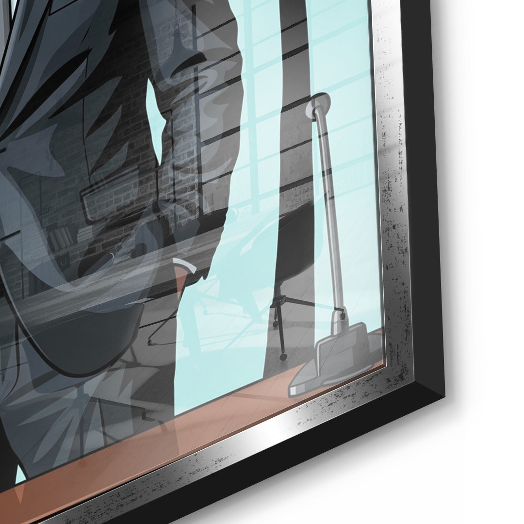 front silver frame