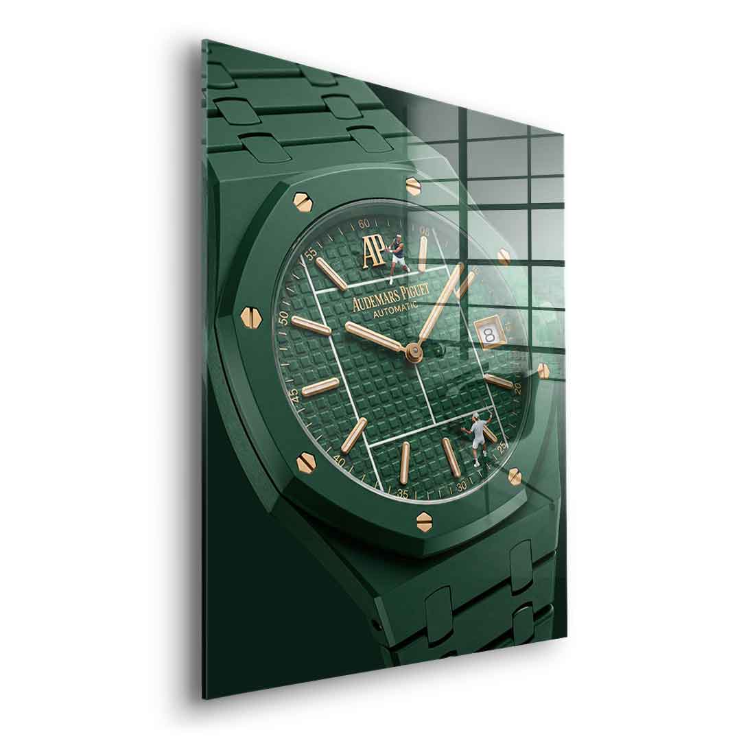 Luxury Timepiece – Tennis Acrylglasbild Seitenansicht ohne Rahmen