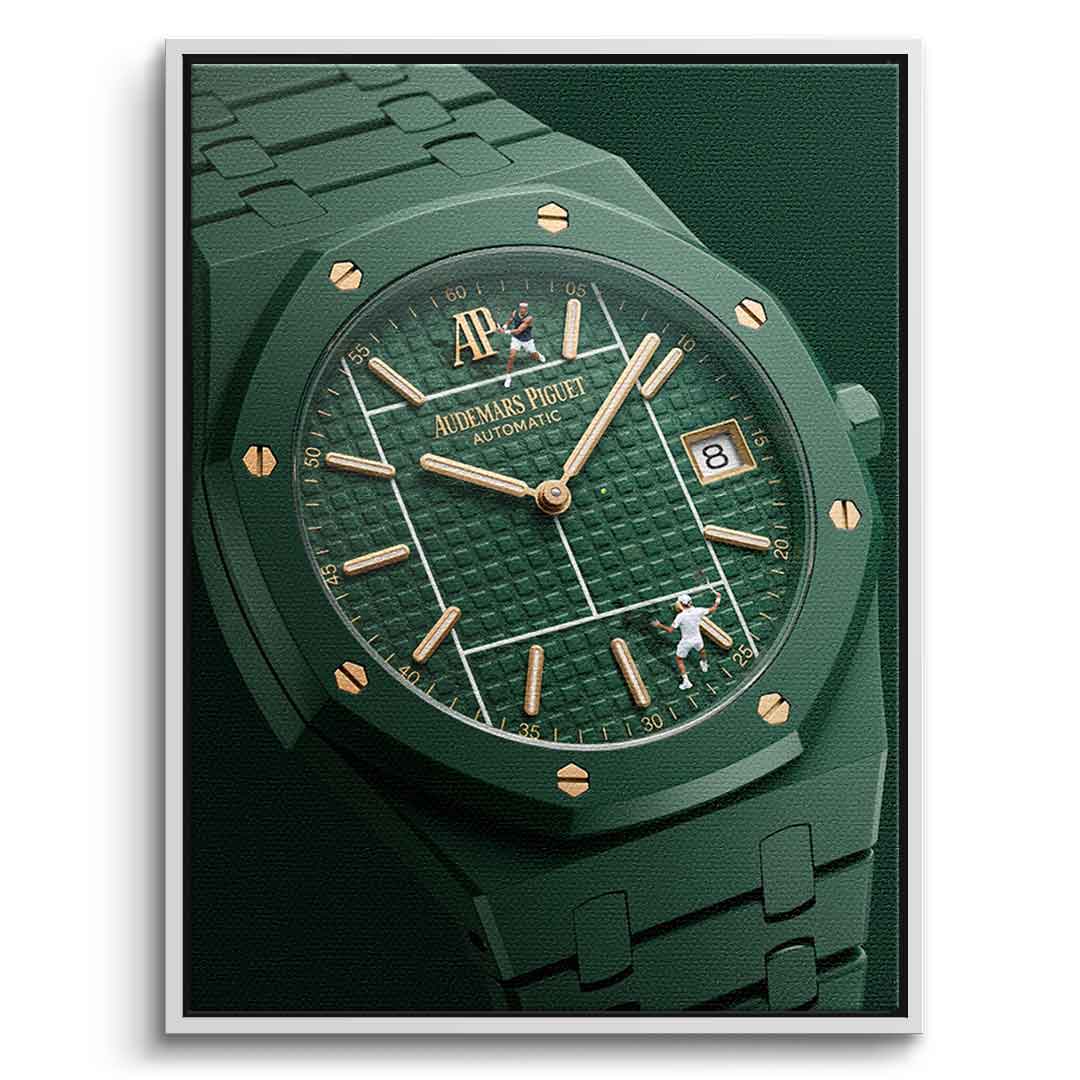 Luxury Timepiece – Tennis Leinwandbild Weißer Rahmen