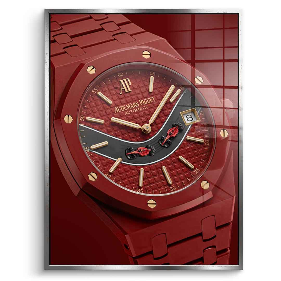 Luxury Timepiece Formula 1 Acrylglasbild schwarzer Rahmen