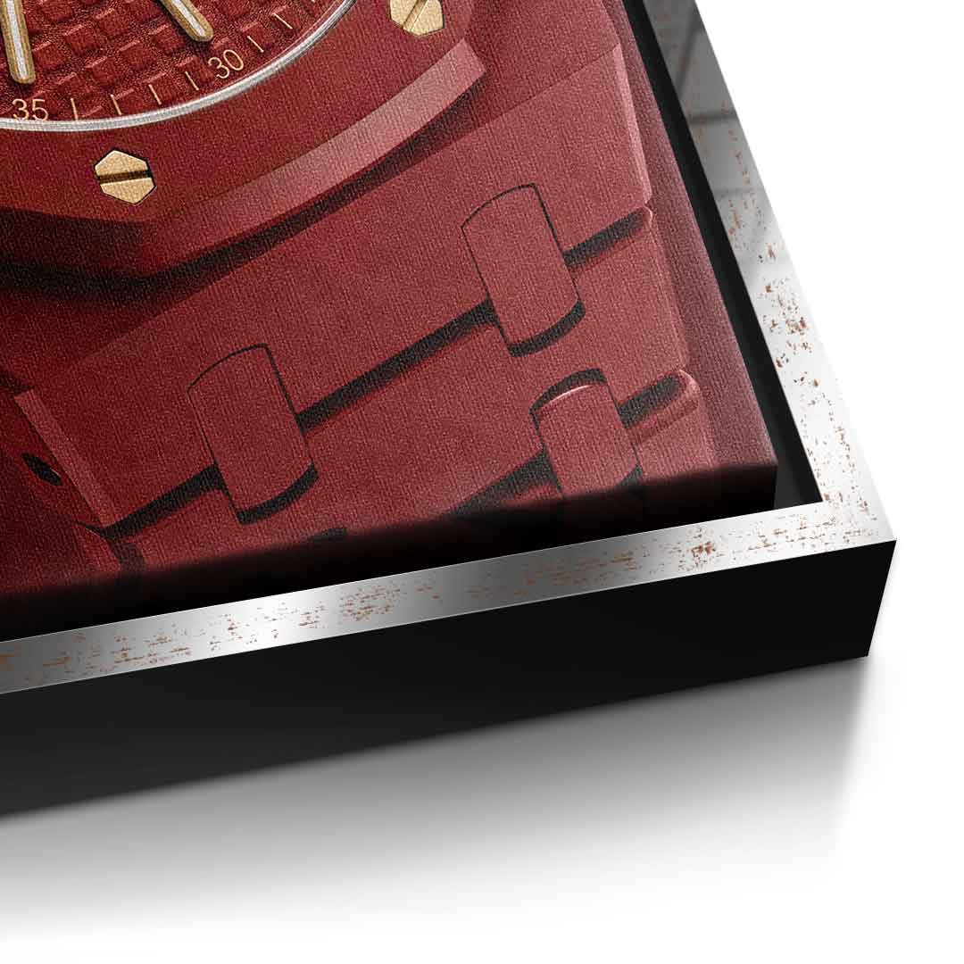 Luxury Timepiece Formula 1 Leinwandbild Detail Silber