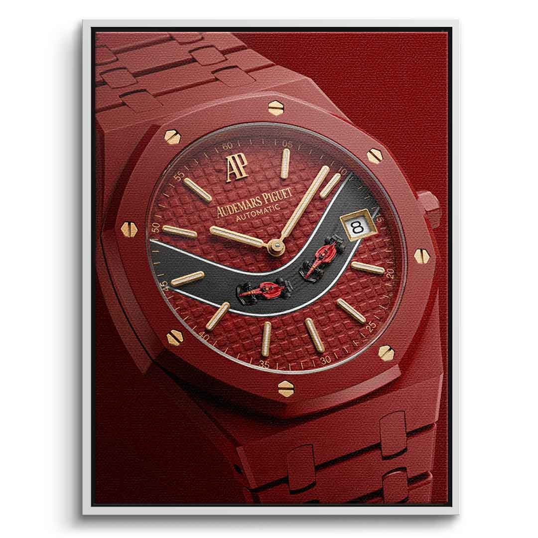 Luxury Timepiece Formula 1 Leinwandbild Weisser Rahmen