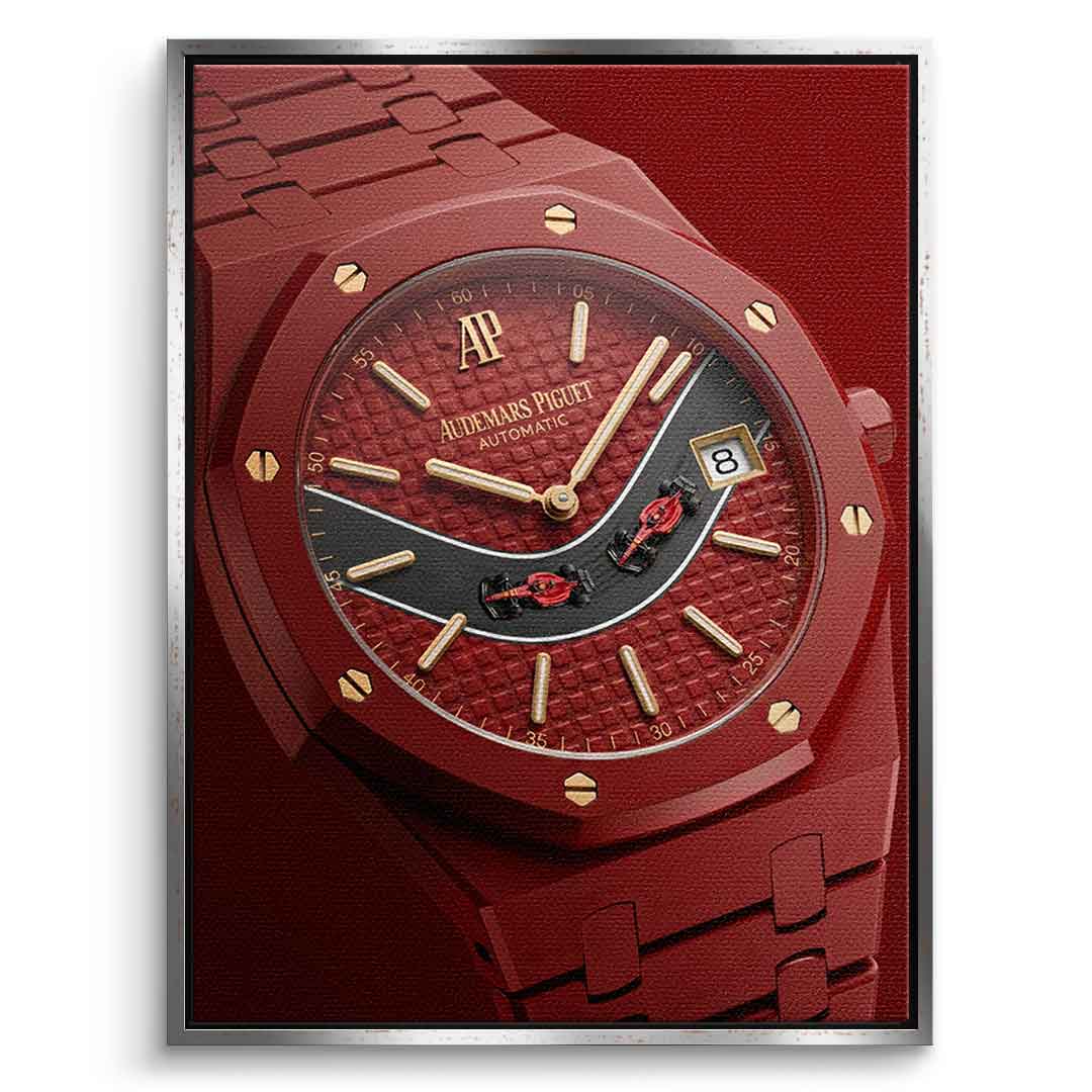 Luxury Timepiece Formula 1 Leinwandbild Schwarzer Rahmen