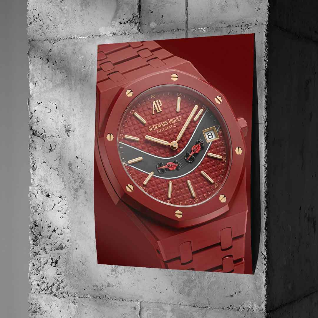 Luxury Timepiece Formula 1 Poster Betonwand