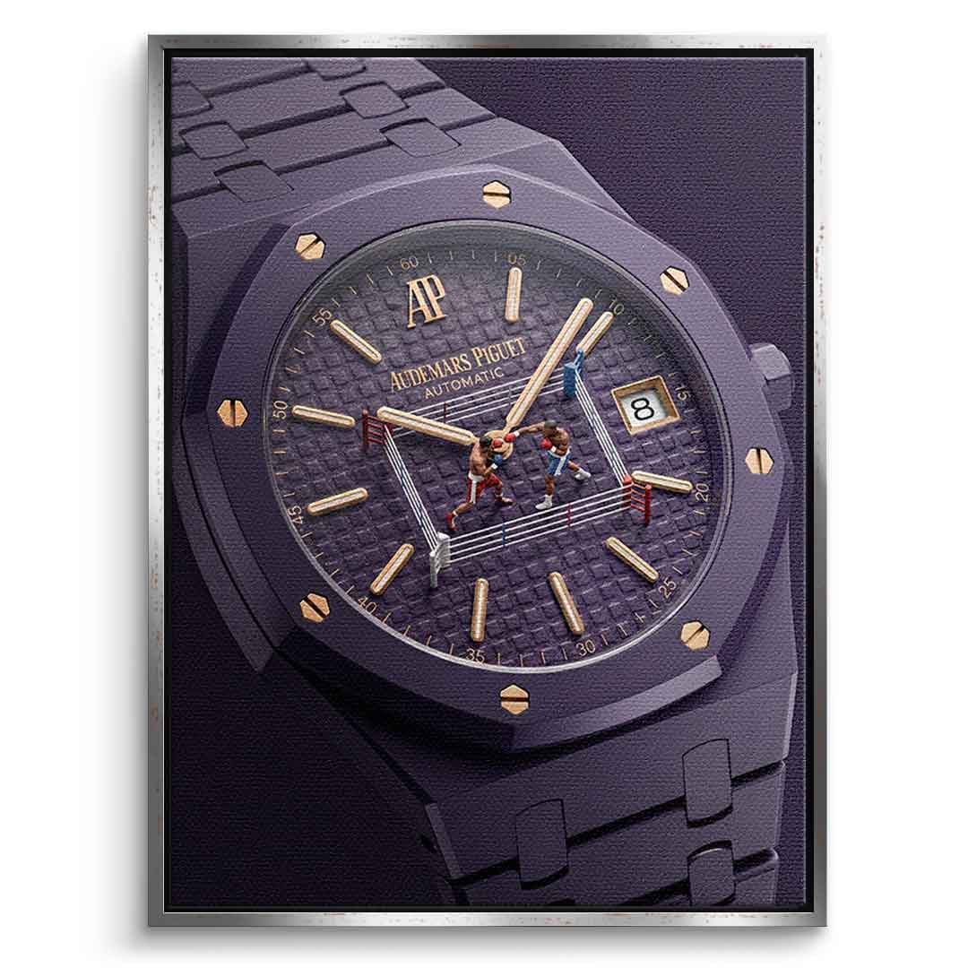 Luxury Timepiece – Boxing Leinwandbild schwarzer Rahmen