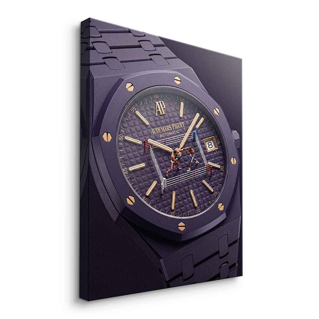 Luxury Timepiece – Boxing Leinwandbild Seitenansicht ohne Rahmen