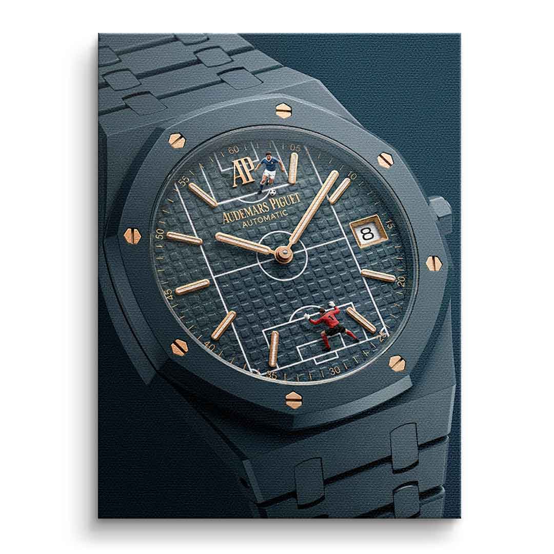 Luxury Timepiece – Football Leinwandbild Ohne Rahmen
