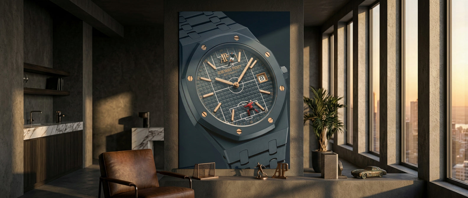 Luxury Timepiece – Football Banner Poster