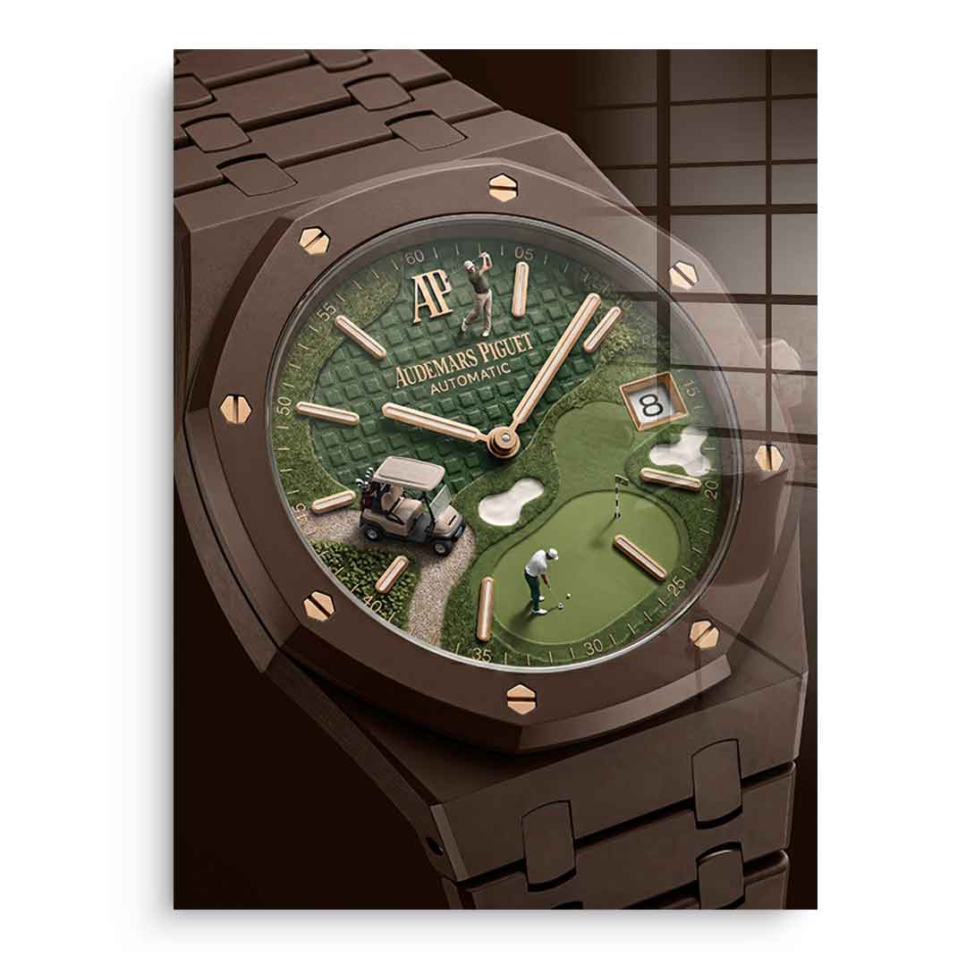 Luxury Timepiece – Golf Acrylglasbild Ohne Rahmen
