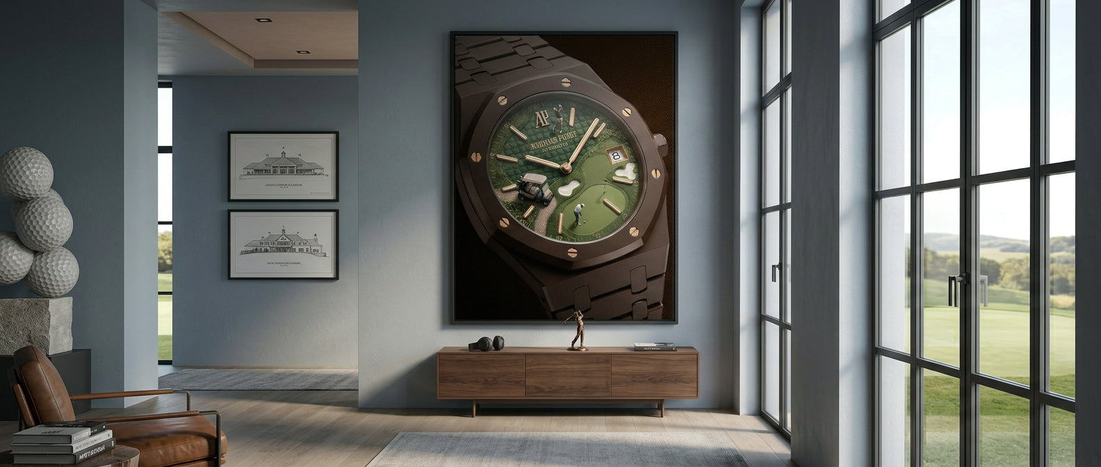 Luxury Timepiece – Golf Leinwandbild Banner