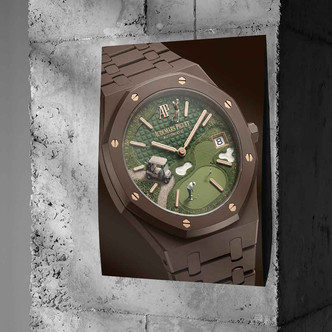 Luxury Timepiece – Golf Beton-Wand