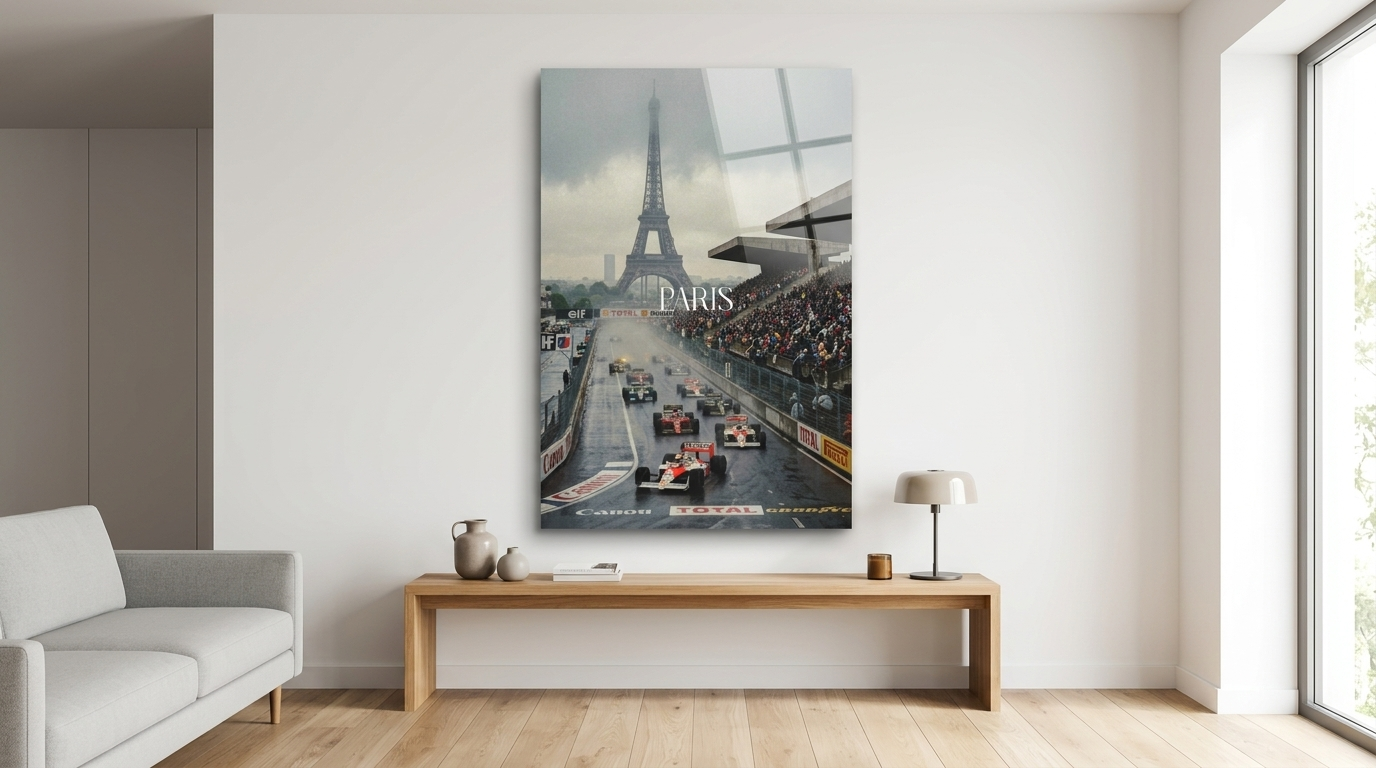 DOTCOMCANVAS Paris F1 Acrylglas Banner Wohnambiente