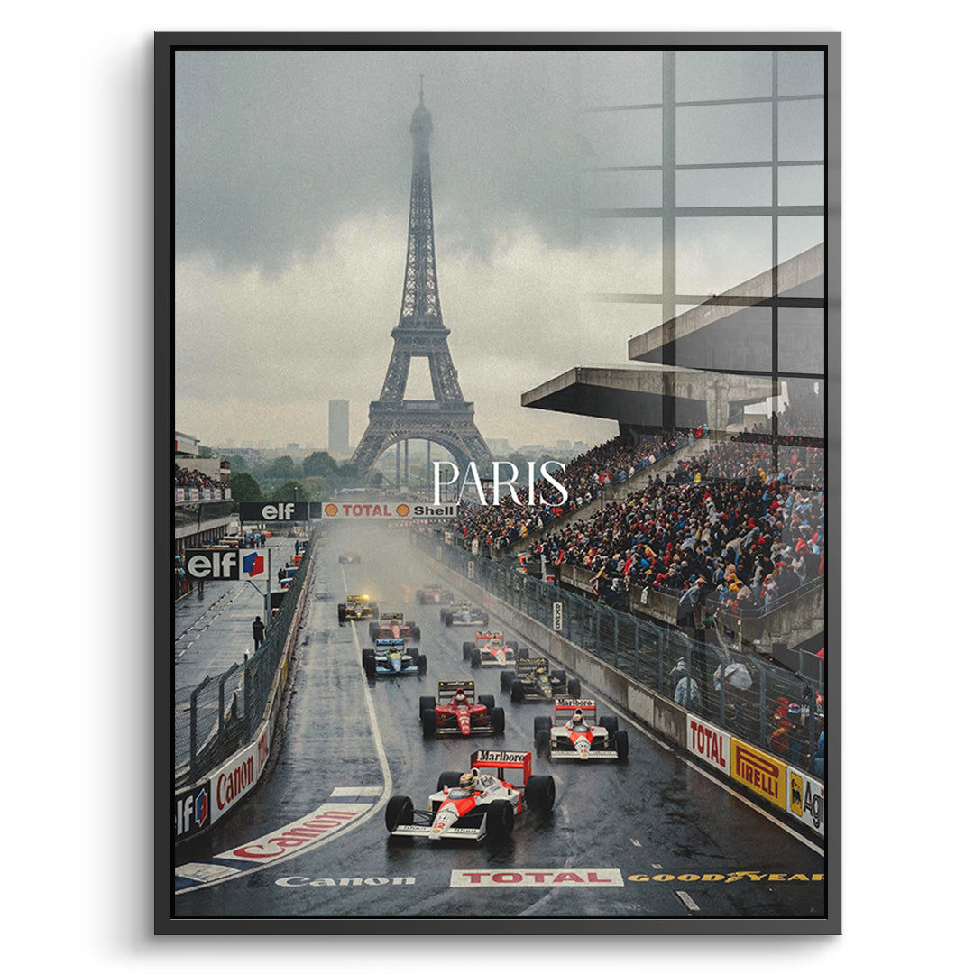 Paris F1 Acrylglas - Schwarzer Rahmen