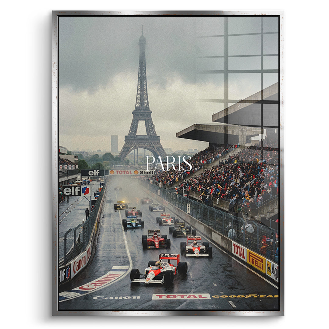 Paris F1 Acrylglas - Silberner Rahmen