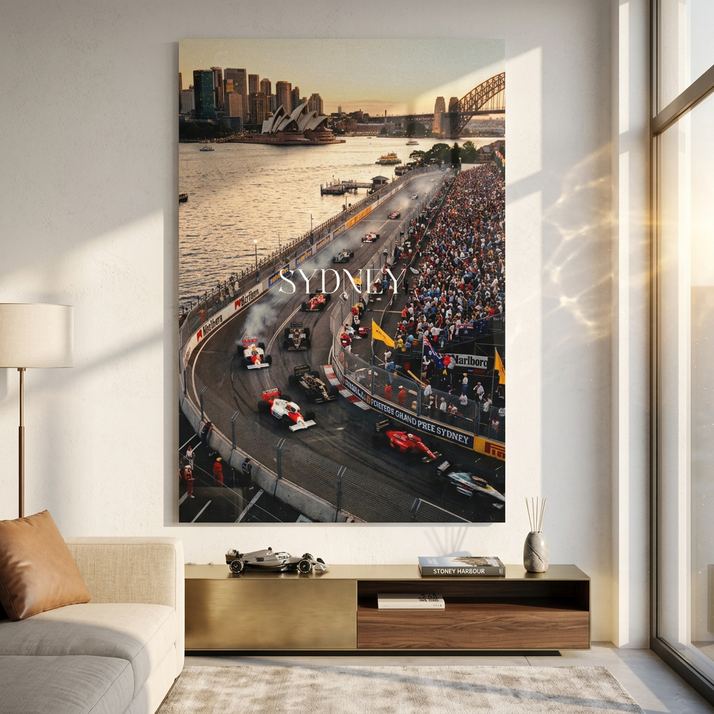 Sydney F1 Acrylglas – Im Raum