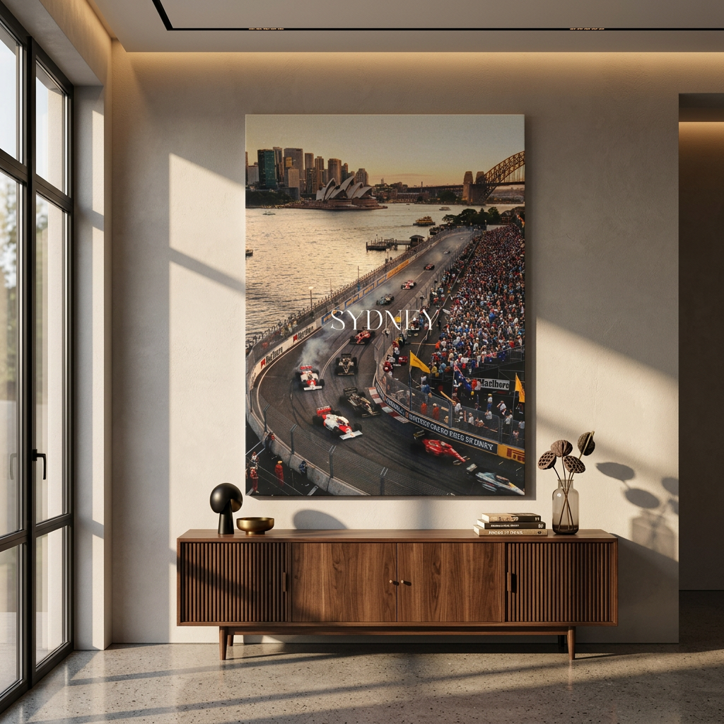 Sydney F1 Leinwandbild – Im Raum
