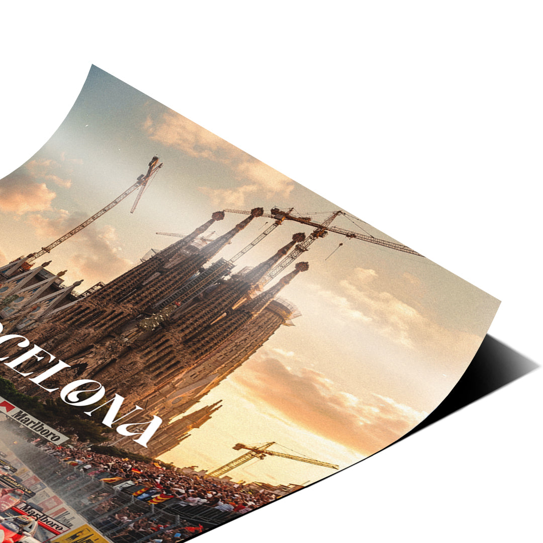 DOTCOMCANVAS Barcelona F1 Poster Ecke Detail 2