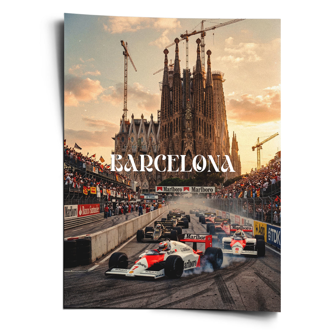 DOTCOMCANVAS Barcelona F1 Poster Vorderansicht