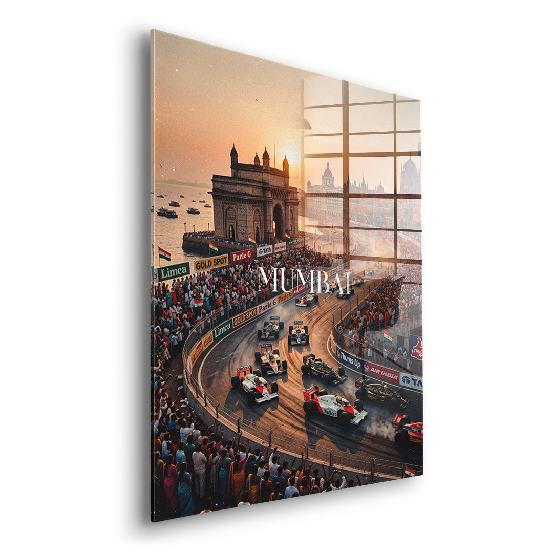 Mumbai F1 Acrylglas Seitenansicht Ohne Rahmen
