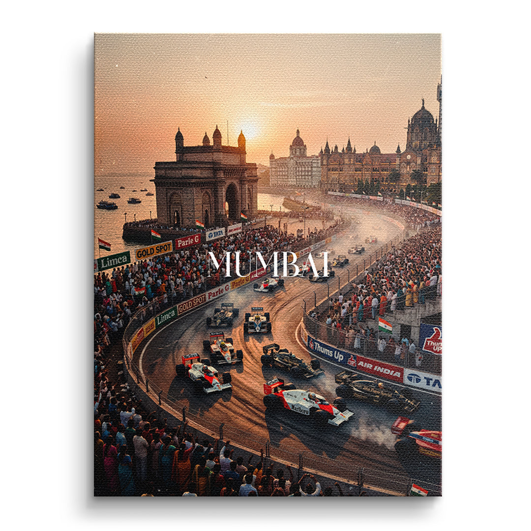 Mumbai F1 Leinwandbild Ohne Rahmen