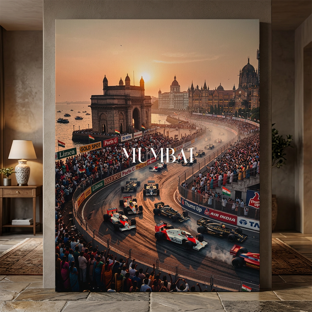 Mumbai F1 Leinwandbild im Wohnzimmer