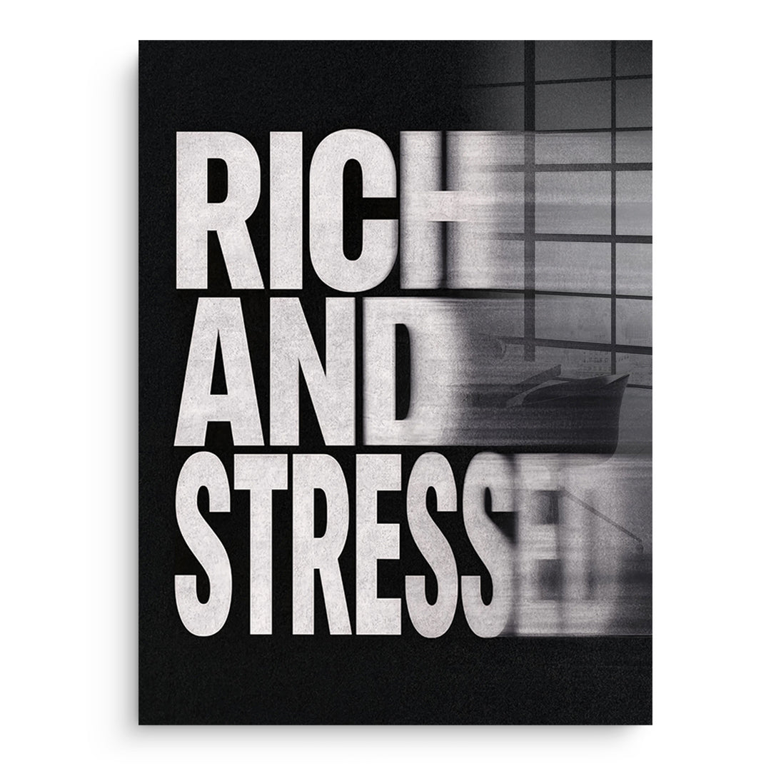 Rich and Stressed (Motion Blur) Acrylglasbild ohne Rahmen