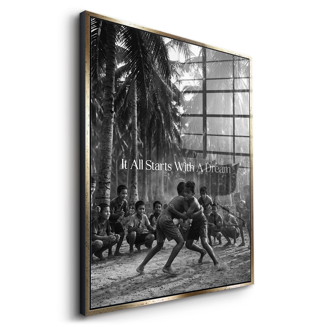 Dream Wrestling Acryl Side Gold Frame