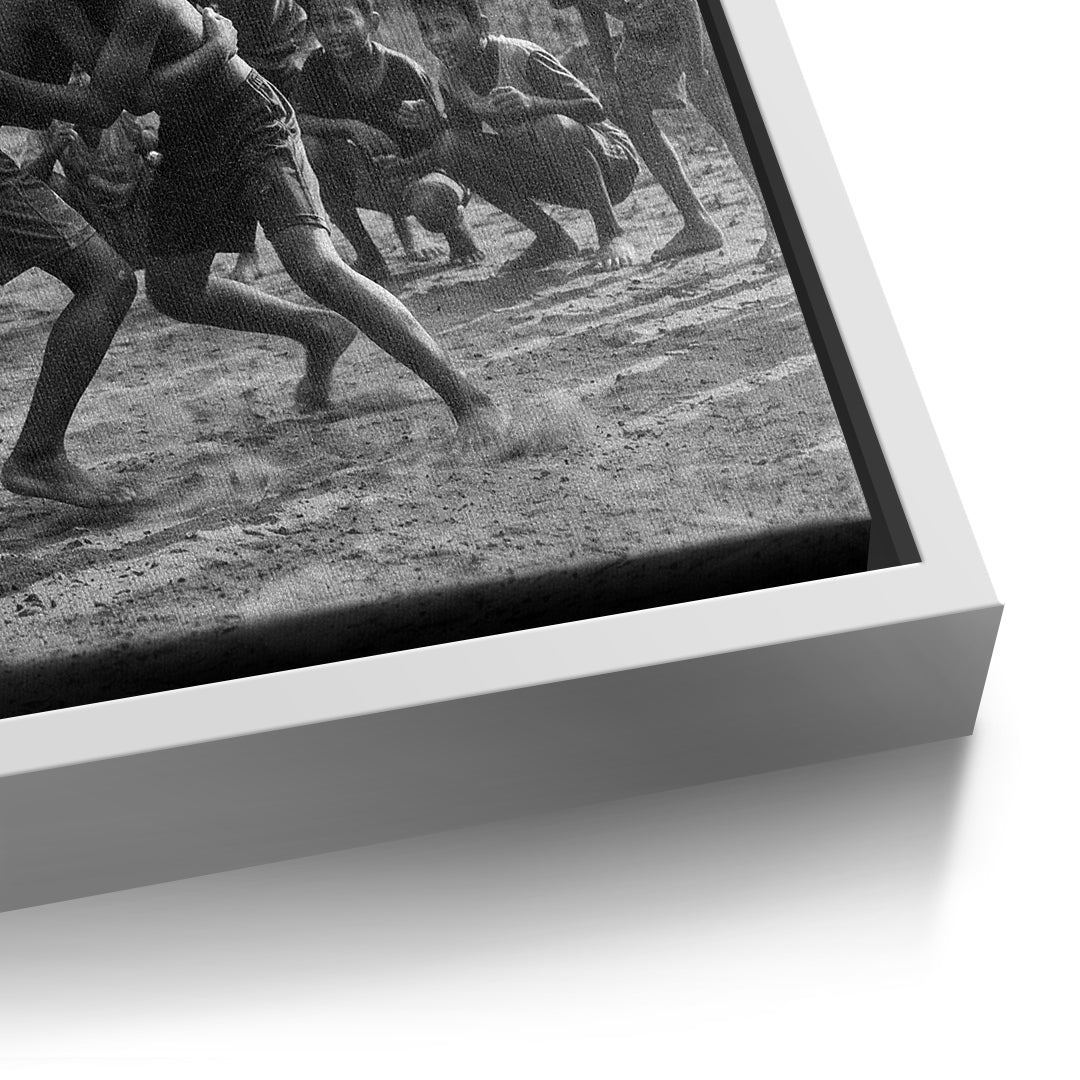 Dream Wrestling Leinwand Detail White Frame