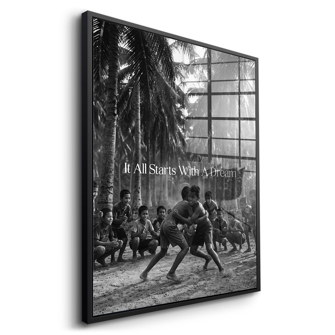 Dream Wrestling Acryl Side Black Frame