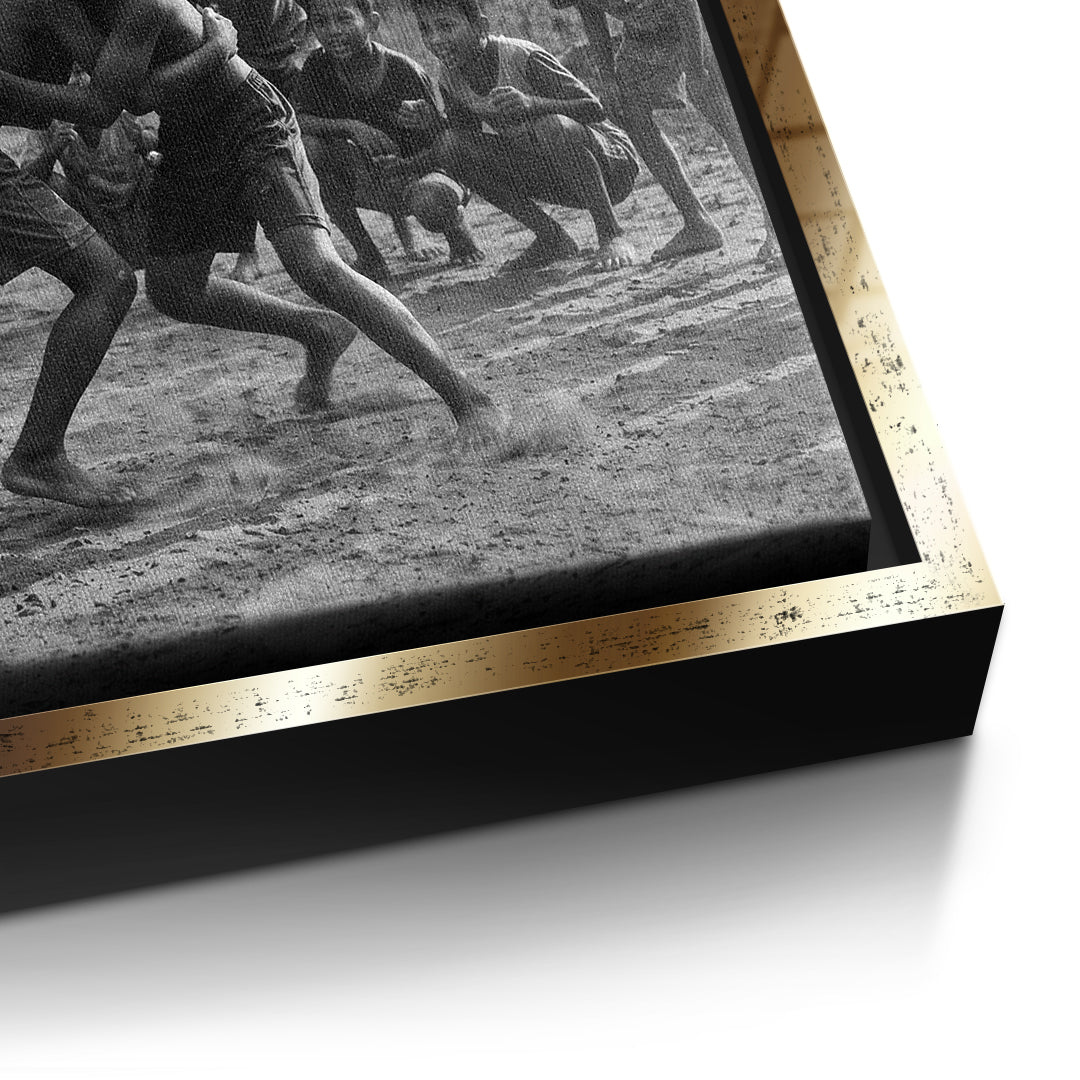 Dream Wrestling Leinwand Detail Gold Frame