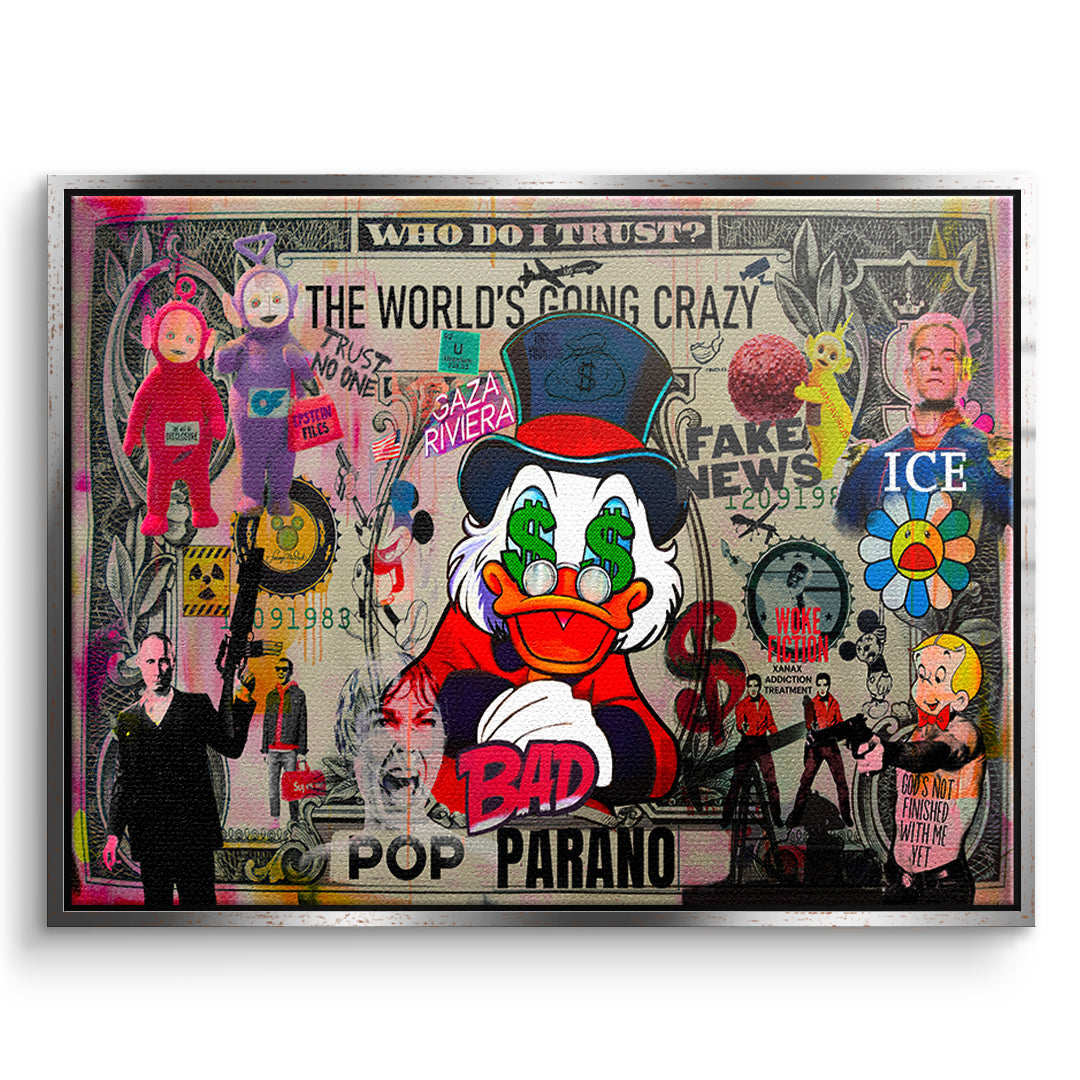 DOTCOMCANVAS FINAL POP PARANO Leinwandbild Vorderansicht Silber