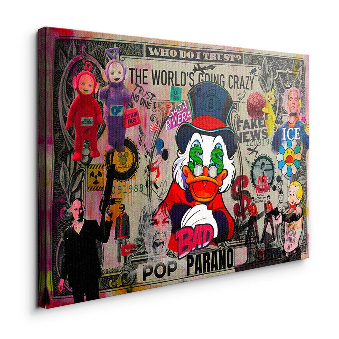 DOTCOMCANVAS FINAL POP PARANO Leinwandbild Seitenansicht Ohne Rahmen